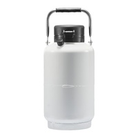 VEVOR Liquid Nitrogen Tank, 3 L Aluminum Alloy Liquid Nitrogen Container, LN2 Tank Dewar with 6 Canisters and Carry Bag with Straps, Cryogenic Tank fo