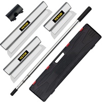 VEVOR Skimming Blade Set,10"+16"+24" Blades + 35"-78" Extension Handle，European Stainless Steel Construction Knife, Aluminum Blade Profile Smoothing K