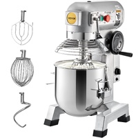 Commercial Food Mixer 30Qt, Food Mixer Commercial with Timing Function, 1100W Stainless Steel Bowl Heavy Duty Electric Commercial Mixer with 3 Speeds 