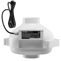 VEVOR 4" to 4.5" Radon Mitigation Fan System Kit Quiet 260 CFM Inline Duct Fan