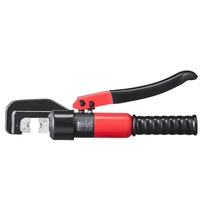 Hydraulic Crimping Tool with 9 Sets of Dies AWG12-2/0 Copper And Aluminum Terminal Battery Lug Crimper, with a Cutting Pliers, Gloves, 5pcs Copper Rin