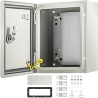 VEVOR NEMA Steel Enclosure, 25 x 20 x 15 cm NEMA 4X Steel Electrical Box, IP66 Waterproof & Dustproof, Outdoor/Indoor Electrical Junction Box, with Mo