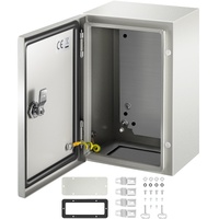 VEVOR NEMA Steel Enclosure ,12 x 8 x 6\'\' NEMA 4X Steel Electrical Box, IP66 Waterproof & Dustproof, Outdoor/Indoor Electrical Junction Box, with Mou