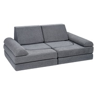 VEVOR Modular Kids Play Couch 10Pcs DIY Creative Toddler Sectional Sofa Grey