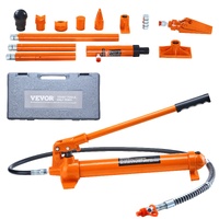 VEVOR 10 Ton Porta Power Kit, Portable Hydraulic Jack with 4.6 ft/1.4 m Oil Hose, Auto Body Frame Repair Kit with Storage Case for Car Repair, Truck, 