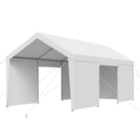 Carport Car Canopy 10x20FT Heavy Duty Car Shelter with Sidewalls White