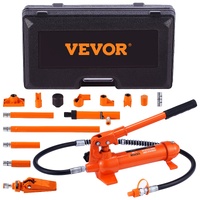VEVOR 4 Ton Porta Power Kit, Portable Hydraulic Jack with 3.9 ft/1.2 m Oil Hose, Auto Body Frame Repair Kit with Storage Case for Car Repair, Truck, F