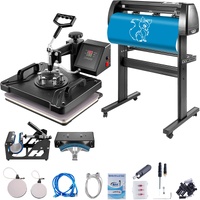 5 In1 12" X 15" (30 X 38cm) Heat Transfer Press + 28 Inch Vinyl Cutter Machine Kit Software