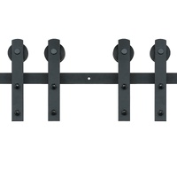 VEVOR 8FT Sliding Barn Door Hardware Closet Track Kit for Double Doors I Hanger