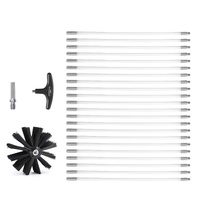 VEVOR 914.4CM Dryer Vent Cleaner Kit, 22 Pieces Duct Cleaning Brush, Reinforced Nylon Dryer Vent Brush, Dryer Cleaning Tools Lint Remover with Flexibl