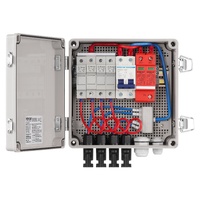 VEVOR Solar PV Combiner Box 4 String 10A for Solar Panel System ABS Case IP65