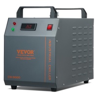 VEVOR Industrial Water Chiller, CW-3000, 80W Air-Cooled Industrial Water Cooler Cooling System with 12 L Water Tank Capacity 12 L/min Maximum Flow Rat