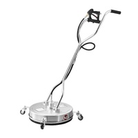 20" Pressure Washer Surface Cleaner, Stainless Steel Pressure Washer Attachments with 4 Wheels, 4500 Max PSI, 3/8 Quick Connector, 2 Spray Nozzles, Du