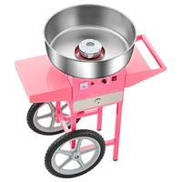 VEVOR Electric Cotton Candy Machine with Cart, 1000W Commercial Candy Floss Maker with 52cm in Stainless Steel Bowl, Sugar Scoop, and Drawer, Easy to 