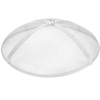 VEVOR Fire Pit Spark Screen Round 30", Reinforced Heavy Duty Steel Metal Cover, Outdoor Firepit Lid, Easy-Opening Top Screen Covers Round with Ring Ha
