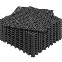 VEVOR Modular Interlocking Cushion, 12 Pack 30 x 30 cm Splicing Drainage Mats, PVC Interlocking Drainage Floor Tiles, Non-Slip Drainage Holes for Rest
