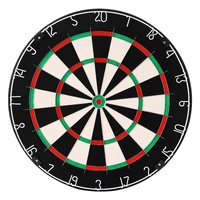 Dart Board, High-Grade Self-Healing Sisal Fiber Dartboard with Staple-Free Bullseye, Blade Wire & Rotating Number Ring, 450mm Professional Dartboard f