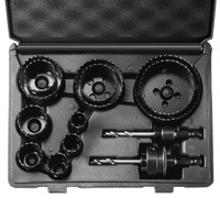VEVOR Hole Saw Kit, 11 PCS Saw Blades, 2 Drill Bits, 1 Hex Wrench, Bi Metal M42 Hole Saw Set with Carrying Case, General Purpose Size from 3/4" to 3",