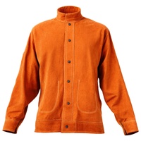 VEVOR Flame-Resistant Welding Jacket Heavy Duty Leather Welding Jacket L Size