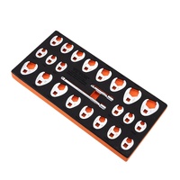 3/8" Drive Crowfoot Wrench Set with 2 Extension Bars, 24-Piece Crows Foot Wrench Set, SAE 3/8"-1" and Metric 10-22 mm, CR-MO Steel Crowfoot Wrench Set