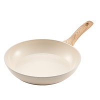 Frying Pan Skillet, Aluminum Egg Fry Pans, 3 Pcs (200, 240, 280 mm), Nonsitck Ceramic Heavy-Duty Skillets with Heat-Resistant Handle, Chef's Kitchen C