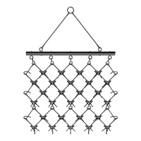 Drag Harrow, 5 x 4.5 ft Durable Chain Harrow with 60 Sharp Teeth, Suitable for ATV UTV Tractor, Ideal for Soil Preparation, Seeding, Smoothing Landsca