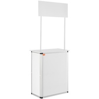 VEVOR Portable Tradeshow Podium Table, 785 x 380 x 1815 mm, Display Exhibition Counter Stand Booth Fair with Wall, Foldable Promotion Retail Bar Table