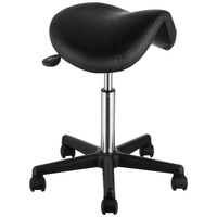 VEVOR Saddle Stool with Wheels, 400 LBS Weight Capacity Ergonomic Rolling Saddle Stool, Height Adjustable Thickened PU Leather Swivel Saddle Stools Ch