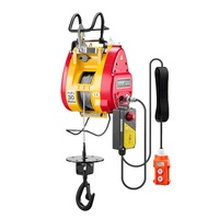 2-in-1 Electric Hoist Winch, 500 KG Capacity, 1800W Portable Power Winch, 30 m Lifting Height, 11 m/min with Wire and Wireless Remote Control, for Gar