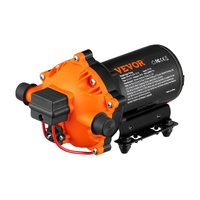 VEVOR Water Diaphragm Pump, 20.8 LPM Flow, 4.8 bar Rated Pressure (2.8-6.9 bar Adjustable), 12.7 mm MNPT Self Priming Sprayer Pump with Pressure Switc