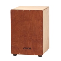 Cajon Box Drum, with Internal Snare Wires, Lightweight Wooden Percussion Box, Portable Birch Wood Drum Musical Instrument with Silicone Feet, for Begi