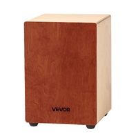Cajon Box Drum, with Internal Guitar Strings, Lightweight Wooden Percussion Box, Portable Birch Wood Drum Musical Instrument with Travel Bag, for Begi