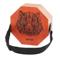 Unique Cajon Box Drum, with Internal  Guitar Strings, Portable Wooden Percussion Box, Birch Wood Drum Musical Instrument with Adjustable Strap, for Be