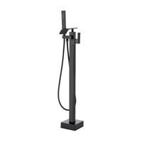 Freestanding Bathtub Faucet, Floor Mount, Freestanding Tub Filler, Shower Mixer Taps, Two Water Modes, 360° Swivel Spout, for Bathing & Showering Pet 