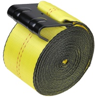 VEVOR Winch Straps, 10.2 cm x 12.2 m, 2.7T Load Capacity, 8.2T Break Strength, Truck Straps with Flat Hook, Flatbed Tie Downs Cargo Control for Traile