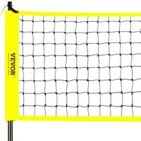 VEVOR Outdoor Portable Volleyball Net System, Adjustable Height Steel Poles, Professional Volleyball Set with PVC Volleyball, Pump, Carrying Bag, Heav