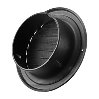 145 mm Wall Vent Cover, Louvered Round AC Vent Gable Cover, Premium Stainless Steel & with Built-in a Protection Screen, for House,Bathroom,Garage,Kit