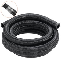 10AN Fuel Line Kit, 3.05 m Fuel Hose Kit, 1.4 cm Nylon Stainless Steel Braided Fuel Line Oil/Gas/Diesel Hose End Fitting Kit, with 7 PCS Swivel Fittin