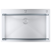 VEVOR Kitchen Sink, 304 Stainless Steel Drop-In Sinks, Top Mount Single Bowl Basin with Accessories(Pack of 3), Household Dishwasher Sinks for Worksta