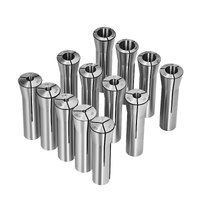 13 pcs Precision R8 Collet Set, 1/8'' - 7/8'', 45# Mill Collet Chuck 0.0012"/30μm TIR with 13 Labeled Storage Boxes, for Milling Machine Drill Presses