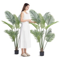 VEVOR Artificial Palm Tree, 1.5m Tall Faux Plant, Secure PE Material & Anti-Tip Tilt Protection Low-Maintenance Plant, Lifelike Green Fake Tree for Ho