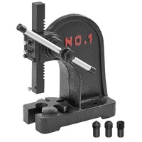 VEVOR Arbor Press, 1 Ton Manual Arbor Press, 5.9" Maximum Height, Cast Iron Heavy-duty Manual Desktop Arbor Press, Precision Hand Press for Stamping, 