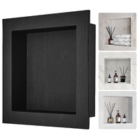VEVOR Shower Niche Ready for Tile 40.64 x 40.64 cm, Single Shelf Organizer, Square Corners Wall-inserted Niche Recessed, Sealed Protection Modern Soap