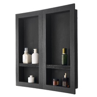 Shower Niche 40.6 x 81.3 + 40.6 x 81.3 cm Recessed Wall Shelf Bathroom