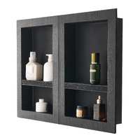 Shower Niche 40.6 x 61+40.6 x 61 cm Recessed Wall Organizer Bathroom