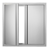 VEVOR BBQ Access Door, 610x610 mm Double Outdoor Kitchen Door, Stainless Steel Flush Mount Door, Wall Vertical Door with Recessed Handles , for BBQ Is