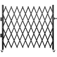 VEVOR Single Folding Security Gate, 85" H x 95" W Folding Door Gate, Steel Accordion Security Gate, Flexible Expanding Security Gate, Rolling Barricad