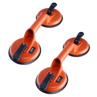 VEVOR Glass Suction Cup, 119 mm 2 Pack 150 kg Load Capacity, Vacuum Suction Cup with Aluminum Handle, Heavy Duty Industrial Suction Cup Lifter Tool fo