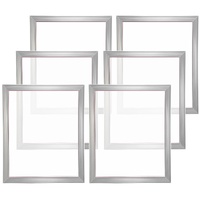 Screen Printing Kit, 6 Pieces Aluminum Silk Screen Printing Frames, 20x24inch Silk Screen Printing Frame with 160 Count Mesh, High Tension Nylon Mesh 