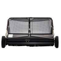 VEVOR 106.6 cm Lawn Sweeper Tow Behind, 12 cu.ft. Large Pull Behind Grass Sweeper, Heavy Duty Leaf & Grass Collector with Dumping Rope Design, Adjusta